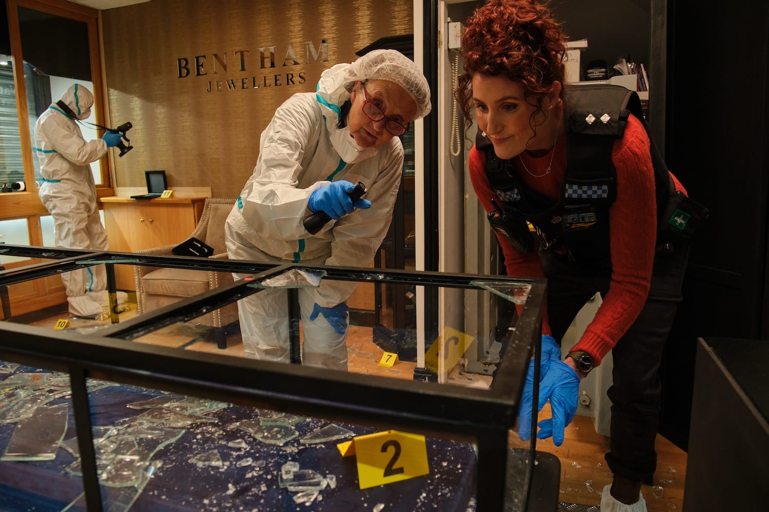 Forensic officer Dr Wendy Newstone (Georgie Glenn) and officer Carol Farman (Bronagh Waugh).&nbsp;