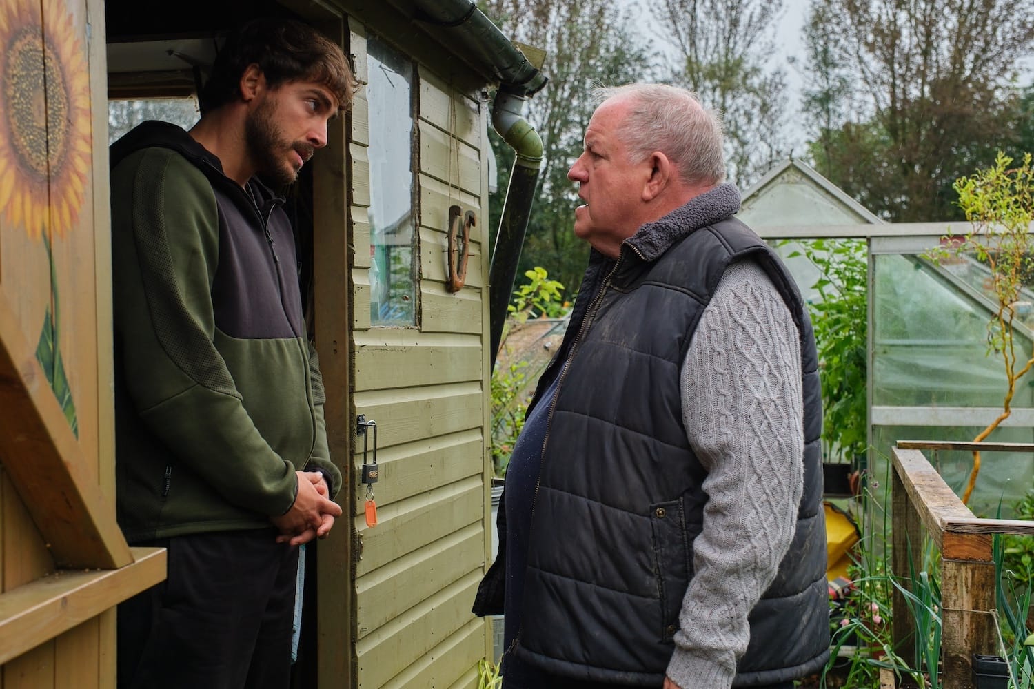 Frank Stanford (John Henshaw) and Liam Manley (Kerim Hassan).