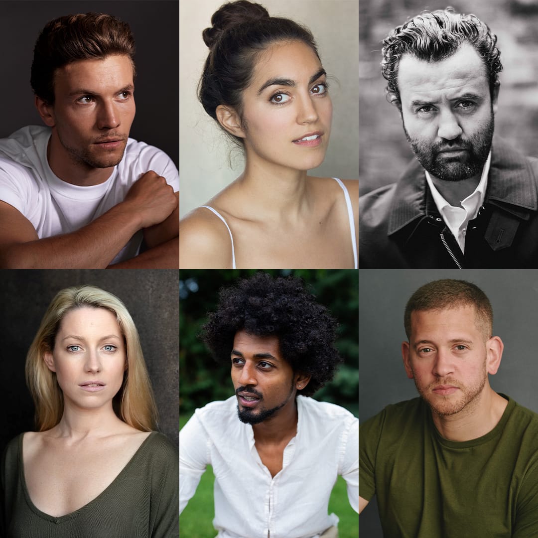 'Lynley' series cast headshots: Leo Suter, Sofia Barclay, Daniel Mays, Niamh Walsh, Michael Wokeeye, Joshua Sher