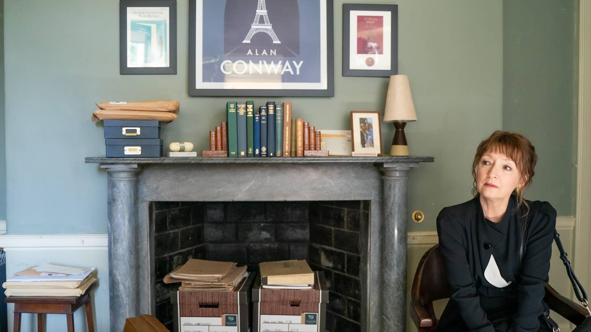 Lesley Manville as Susan Ryeland in 'Moonflower Murders' 