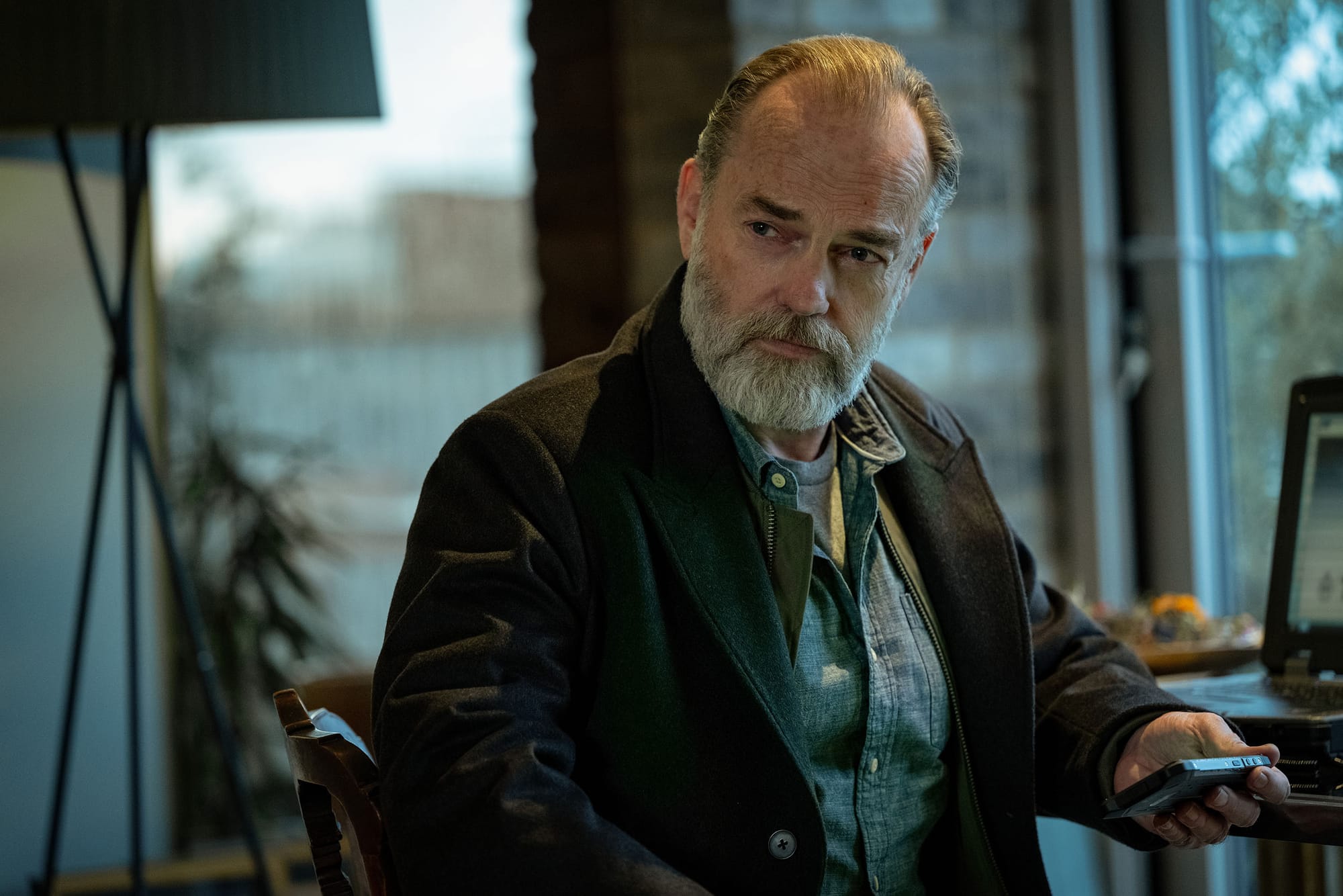 Hugo Weaving as Harkness in 'Slow Horses' Season 4