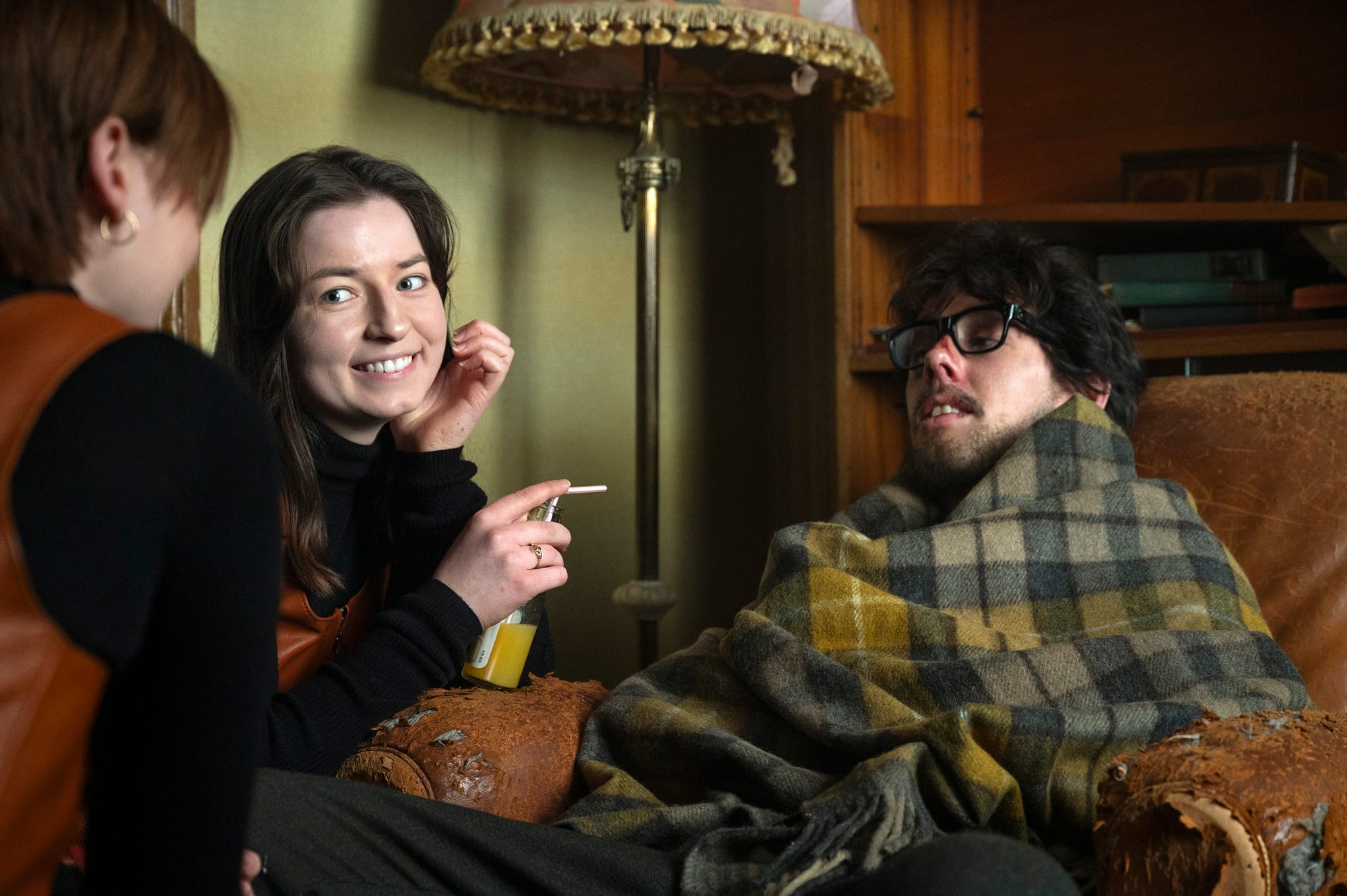 Hazel Doupe as Marian Price, Josh Finan as Gerry Adams in 'Say Nothing'