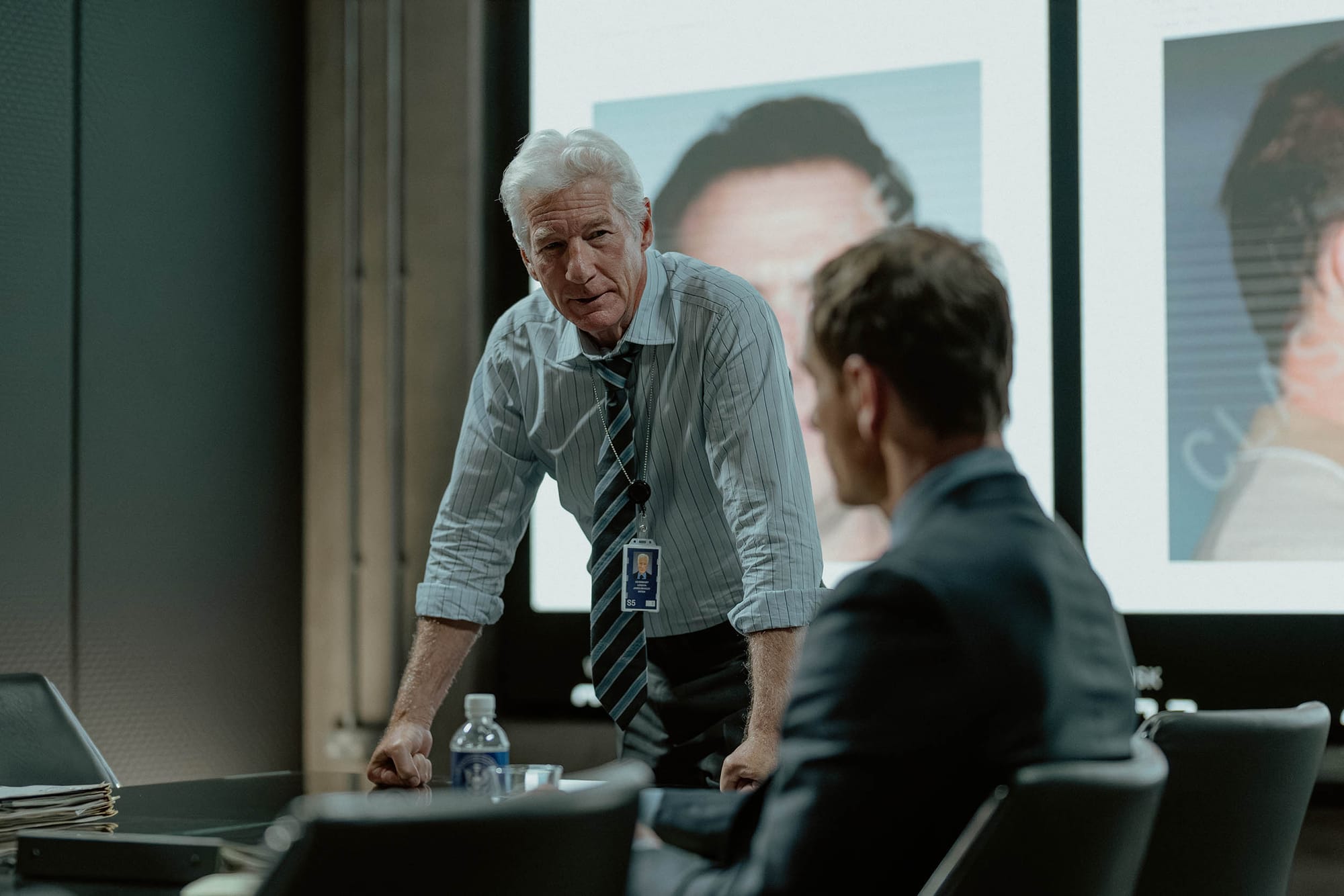 Richard Gere as Bosko and Michael Fassbender as Martian in 'The Agency' Season 1