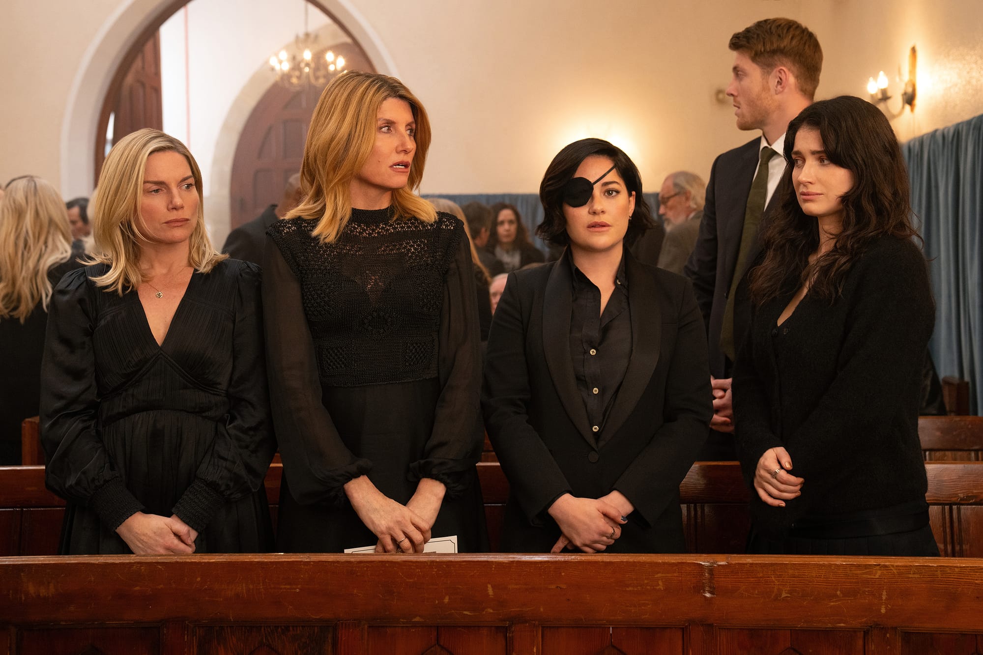 Eva Birthistle, Sharon Horgan, Sarah Greene, and Eve Hewson in 'Bad Sisters' Season 2