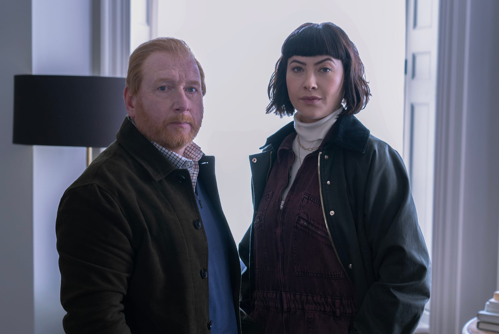 Adrian Scarborough as DI Max Arnold Vanessa Emme as DS Layla Walsh in 'The Chelsea Detective' Season 3