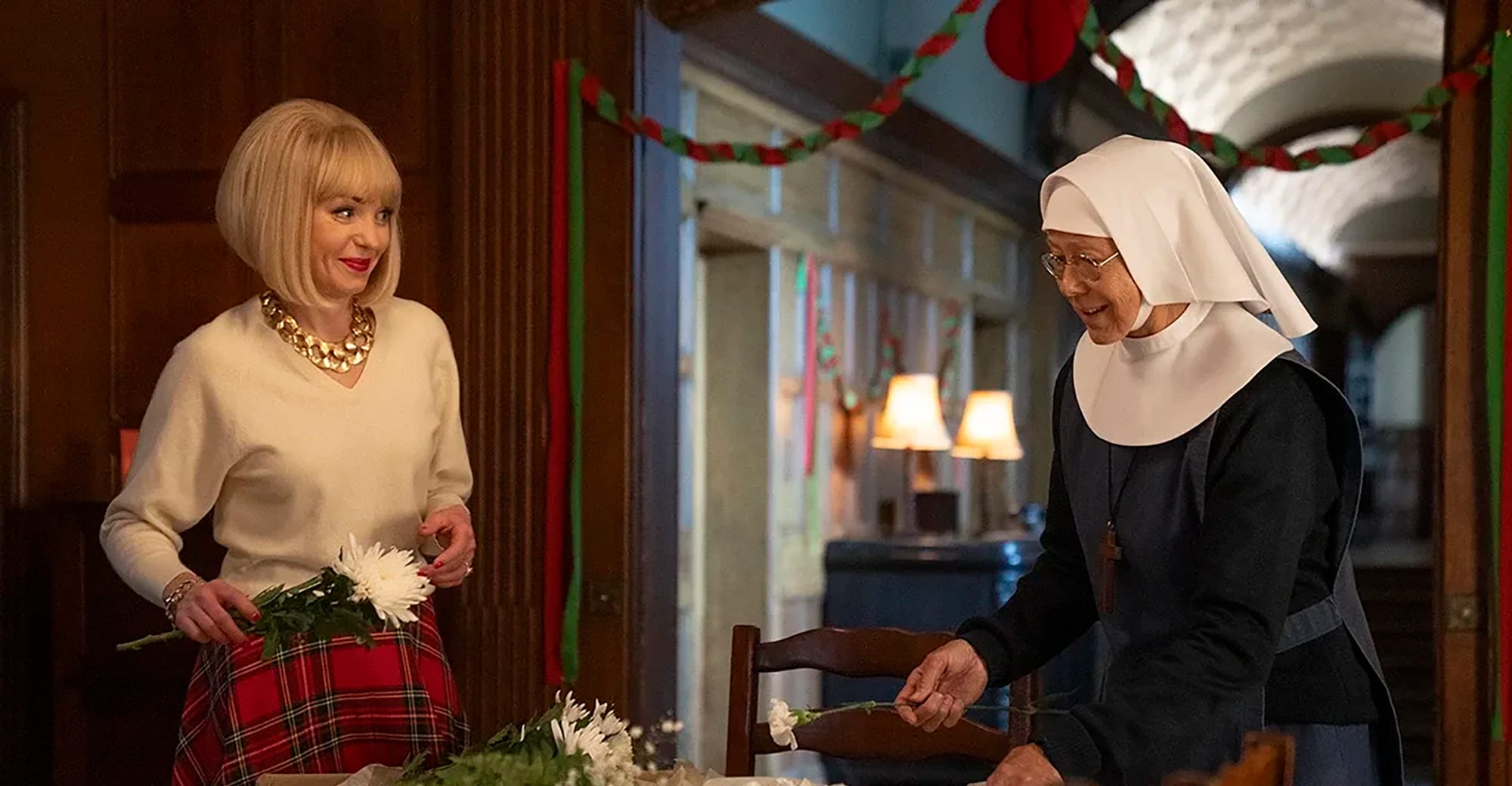 Helen George as Trixie and Jenny Agutter as Sister Julienne in 'Call the Midwife's Season 14 Christmas Special