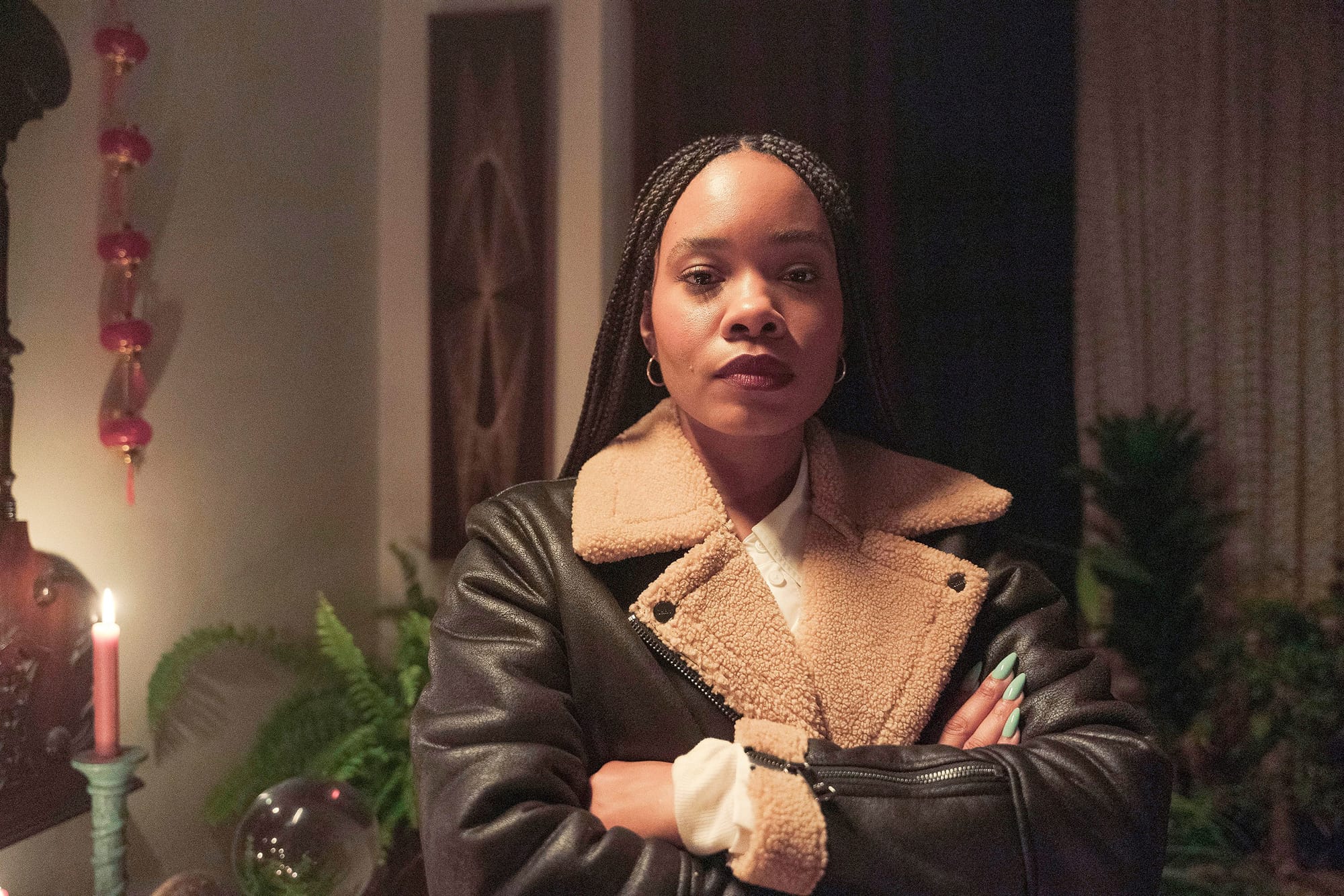 Weruche Opia as Riz in 'The Jetty'