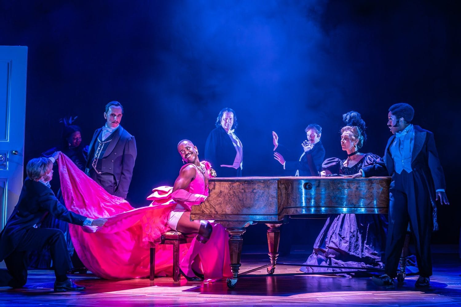 Ncuti Gatwa and company in "The Importance of Being Earnest"