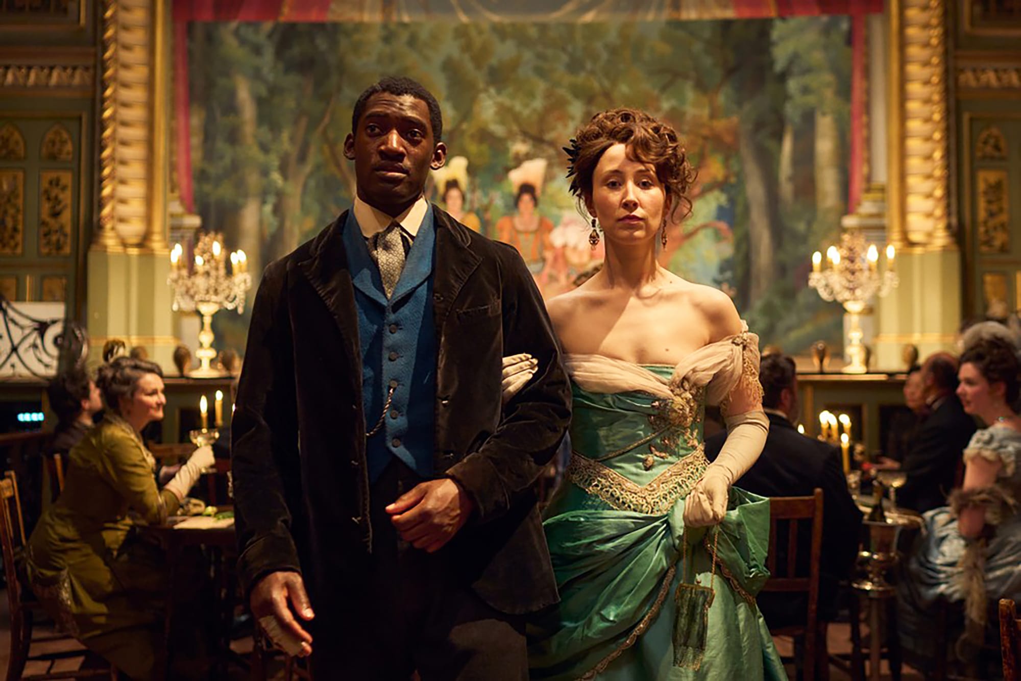 Malachi Kirby as Hezekiah Moscow and Erin Doherty as Mary Carr in 'A Thousand Blows' Season 1