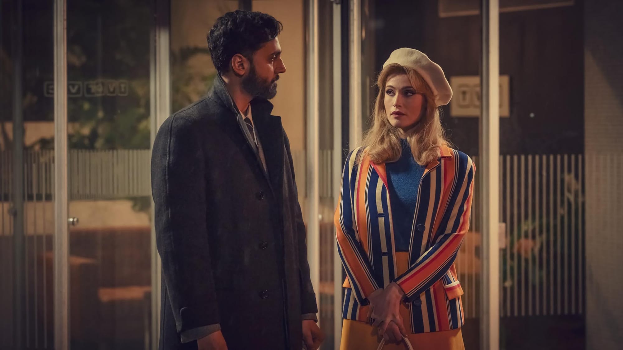 Gemma Arterton as Sophie and Arsher Ali as Dennis in 'Funny Woman' Season 2