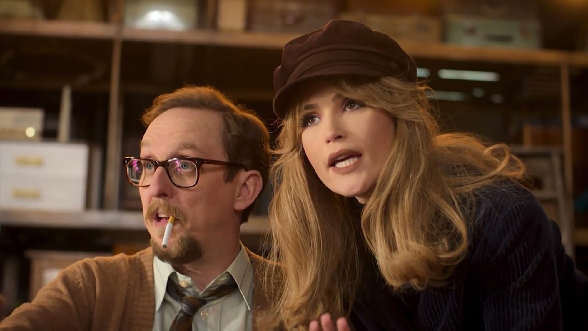 Gemma Arterton as Sophie and Leo Bill as Tony in 'Funny Woman' Season 2