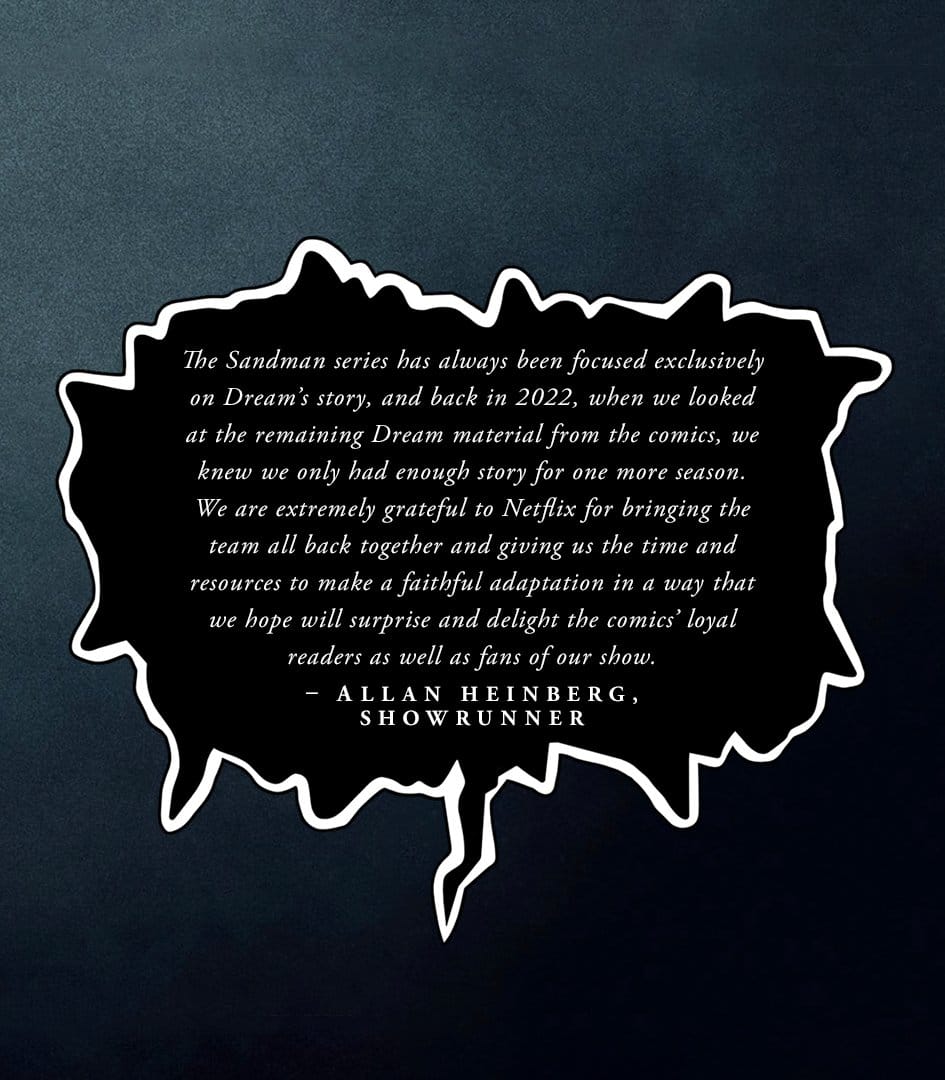Statement about 'The Sandman's ending by showrunner Allan Heinberg