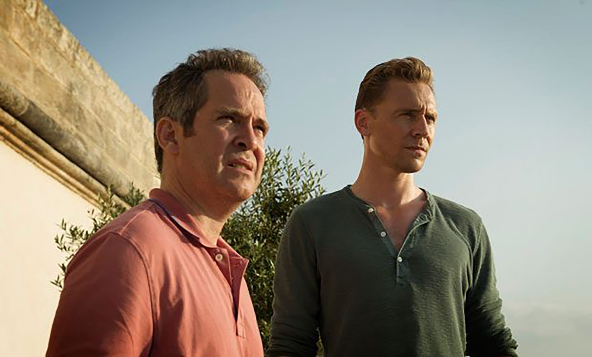 Tom Hollander and Tom Hiddleston in 'The Night Manager' Season 1