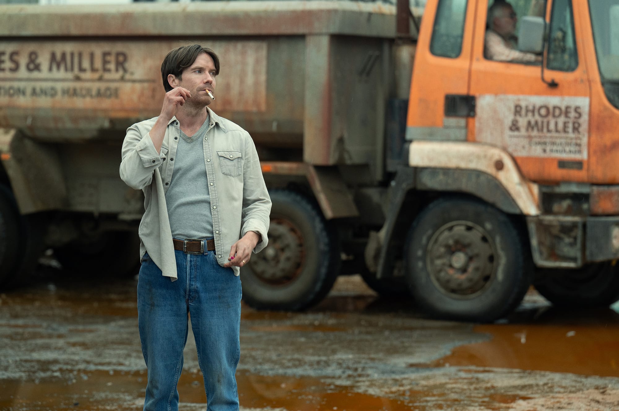 Joe Dempsie as Derek Mahon in 'Toxic Town'
