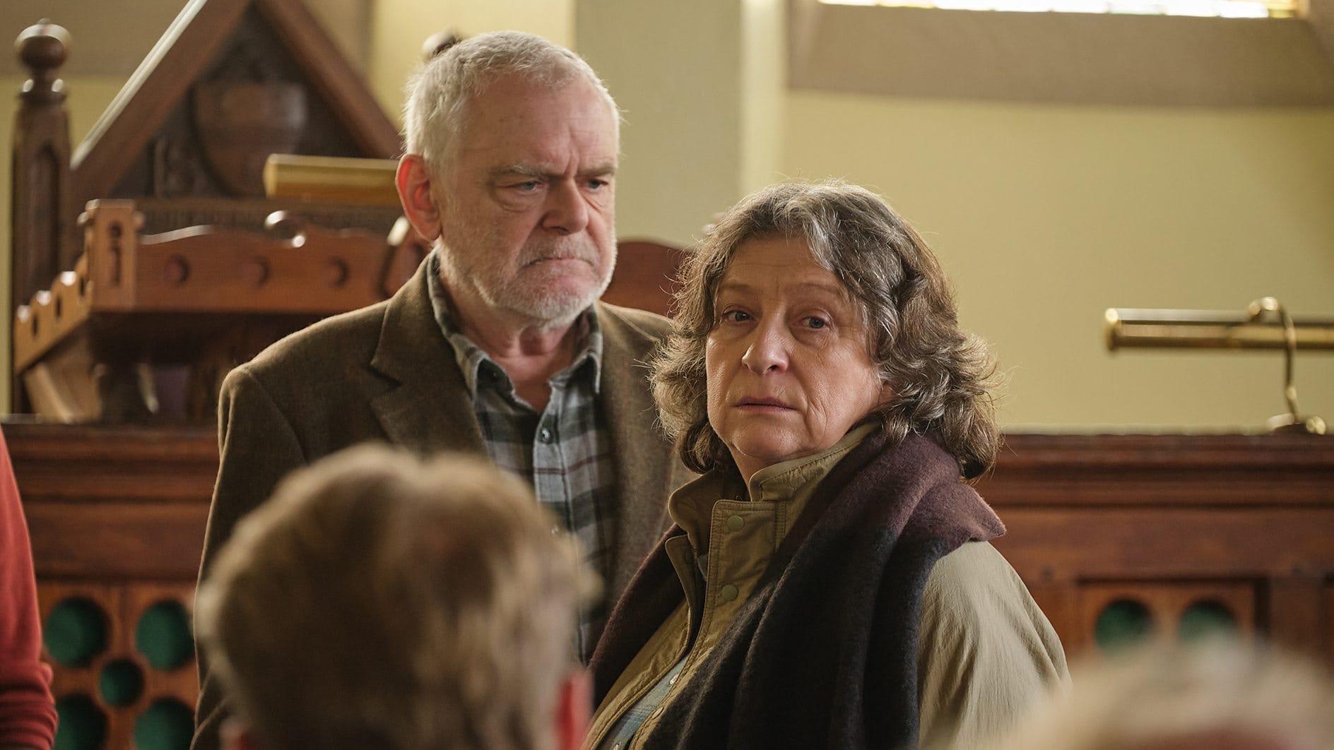 Kevin McNally as George Ellis and Caroline Quentin as Lotty Lewes in 'Beyond Paradise' Season 3