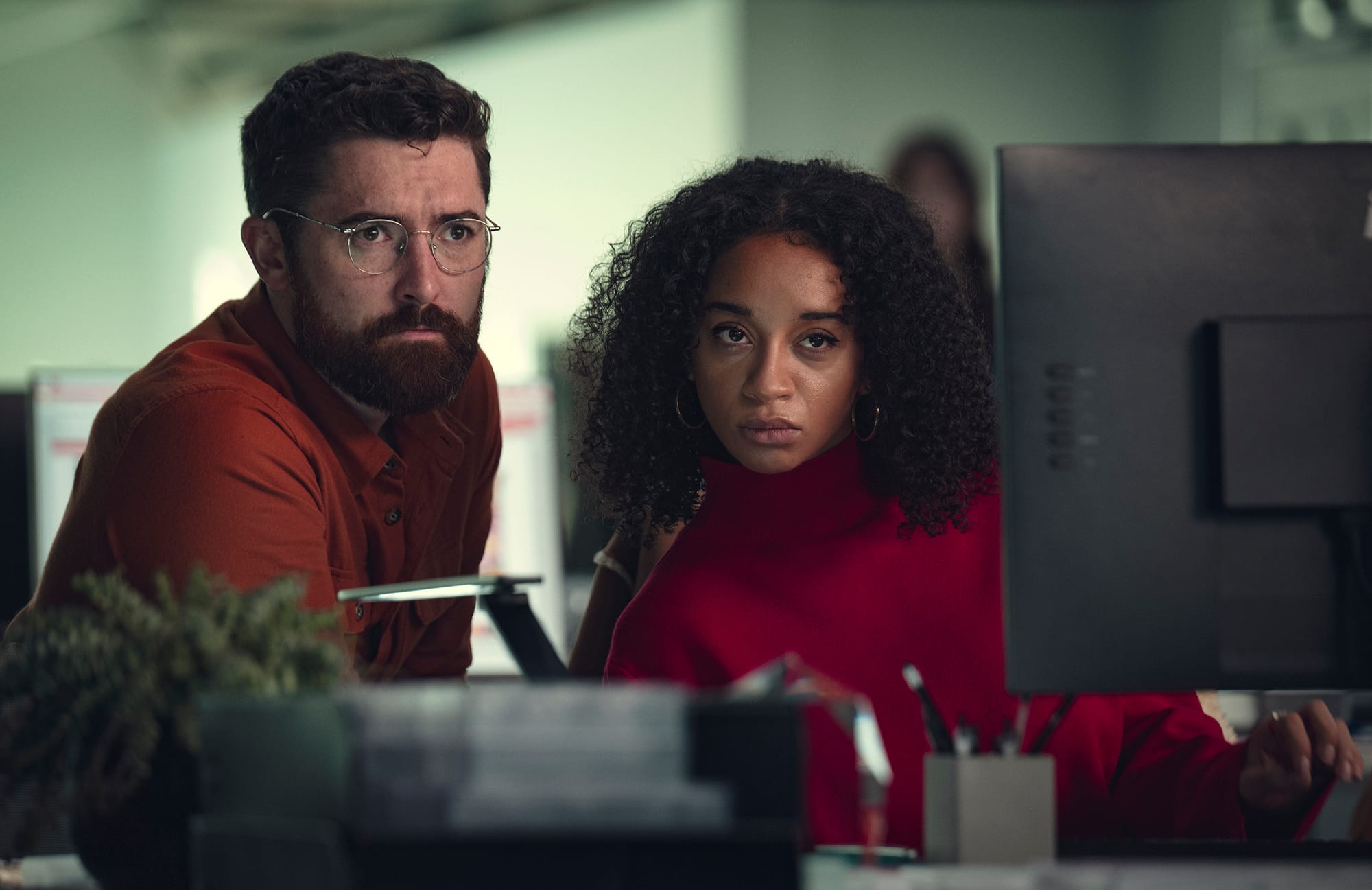 Ben Ashenden and Siena Kelly in 'Black Mirror' Season 7