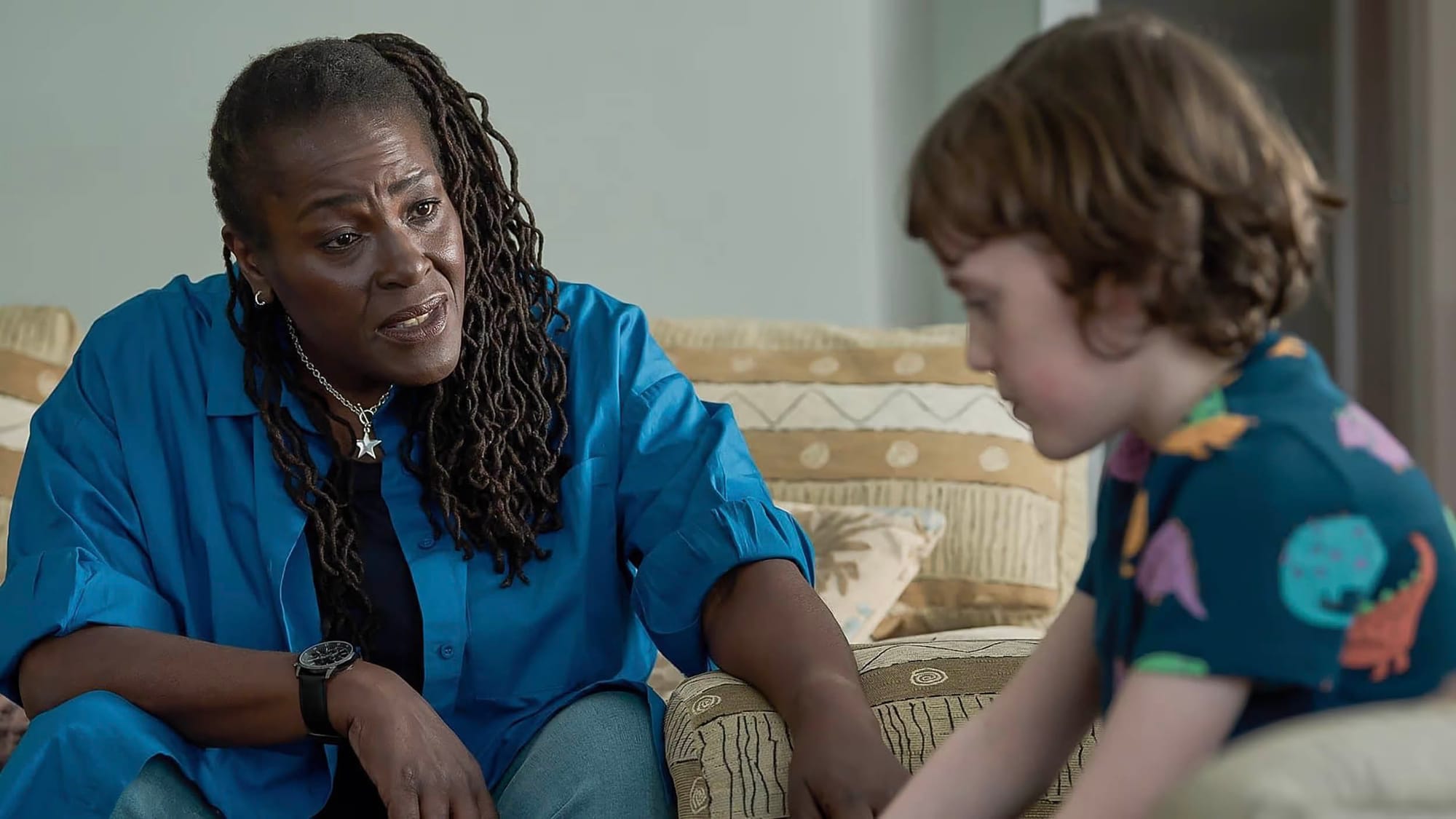Sharon D. Clarke as Claire and Leo Harris as Jake in 'Lost Boys & Fairies'