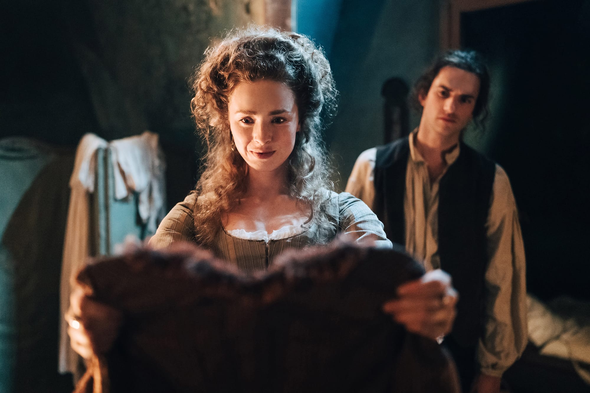 Alex Bhat as Villette and Freya Mavor as Jeanne in Marie Antoinette Season 2