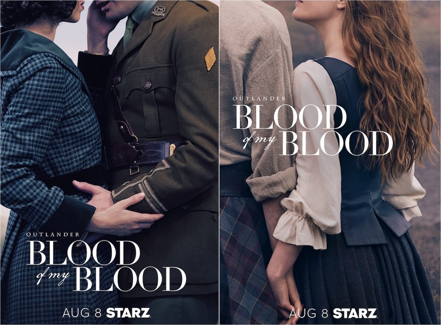 A pair of "Outlander: Blood of My Blood" teaser posters