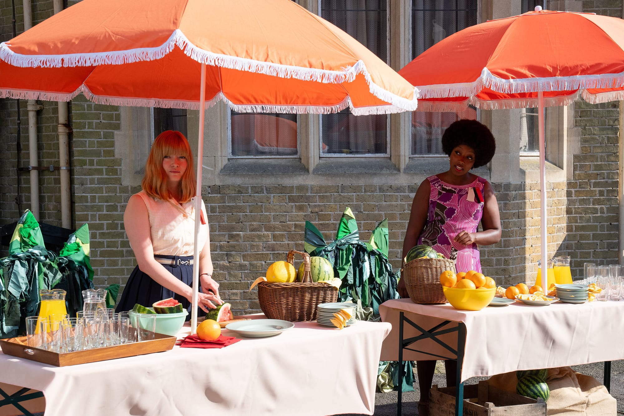 Natalie Quarry as Rosalind Clifford and Renee Bailey as Joyce Highland in 'Call the Midwife' Season 14