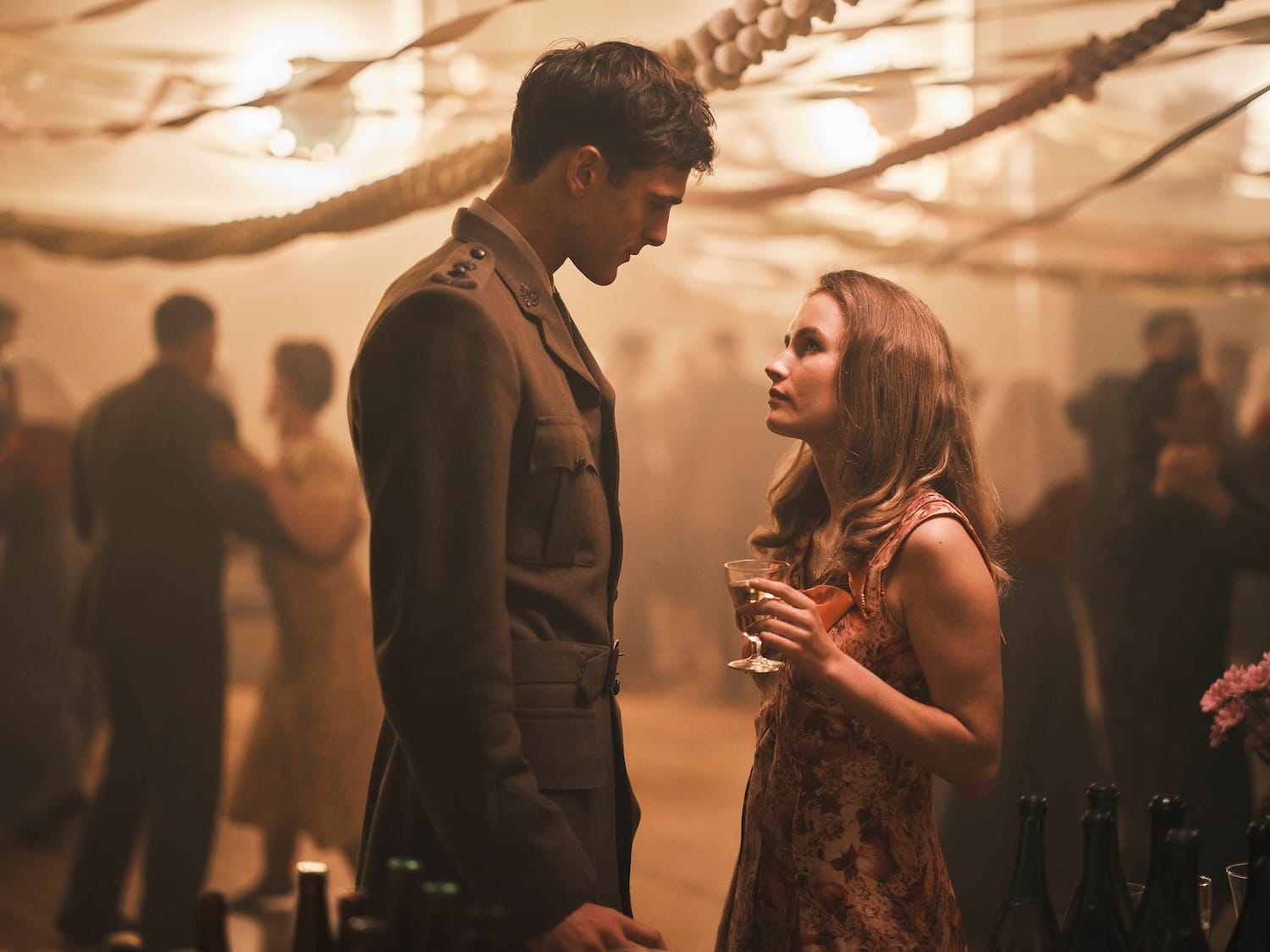 Jacob Elordi and Olivia DeJonge in "The Narrow Road to the Deep North"