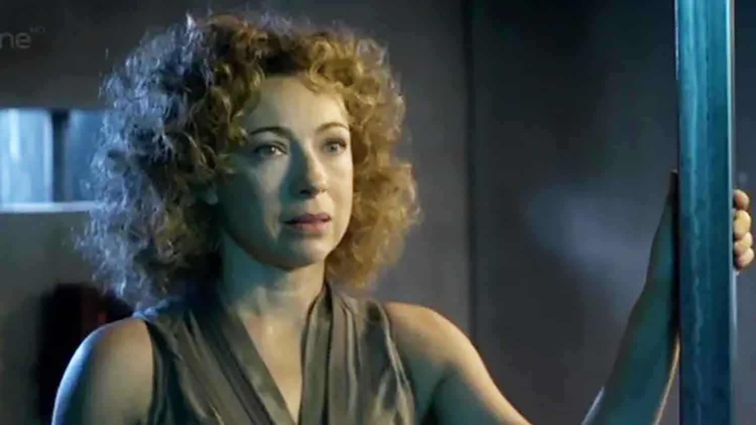Alex Kingston as River Song in the Stormcage prison in 'Doctor Who'