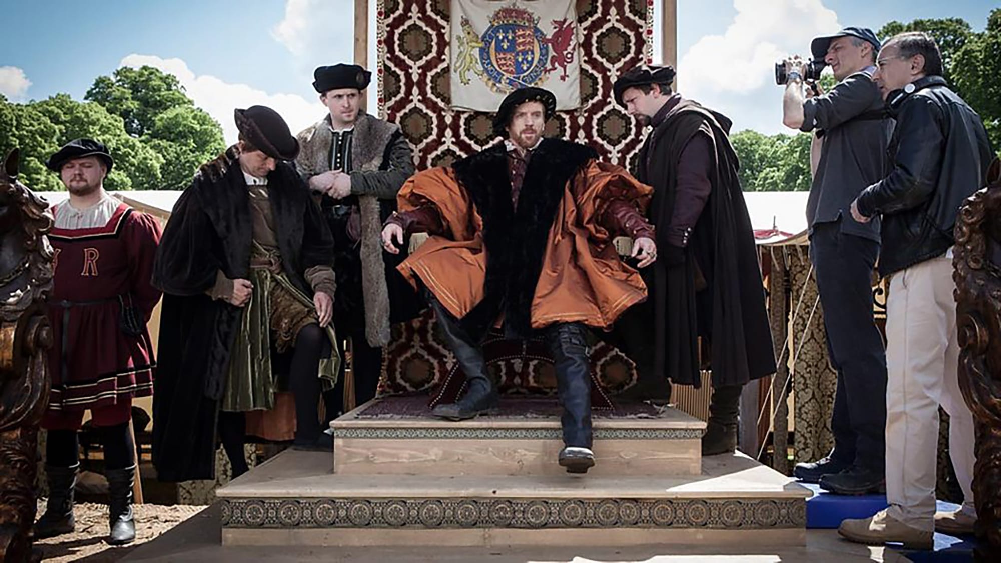 Damien Lewis behind the scenes in 'Wolf Hall'