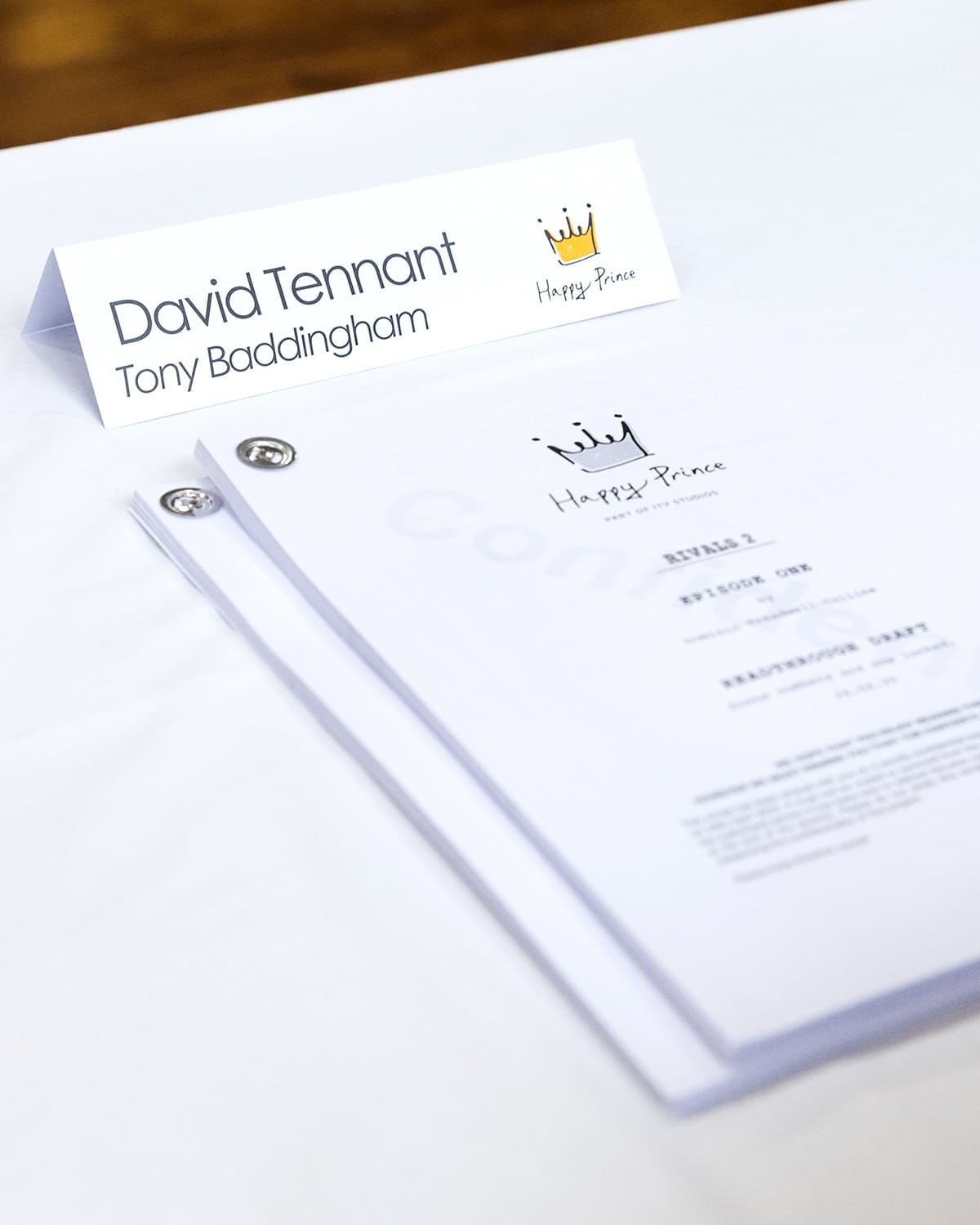 The Rivals Season 2 table read featuring David Tennant's script
