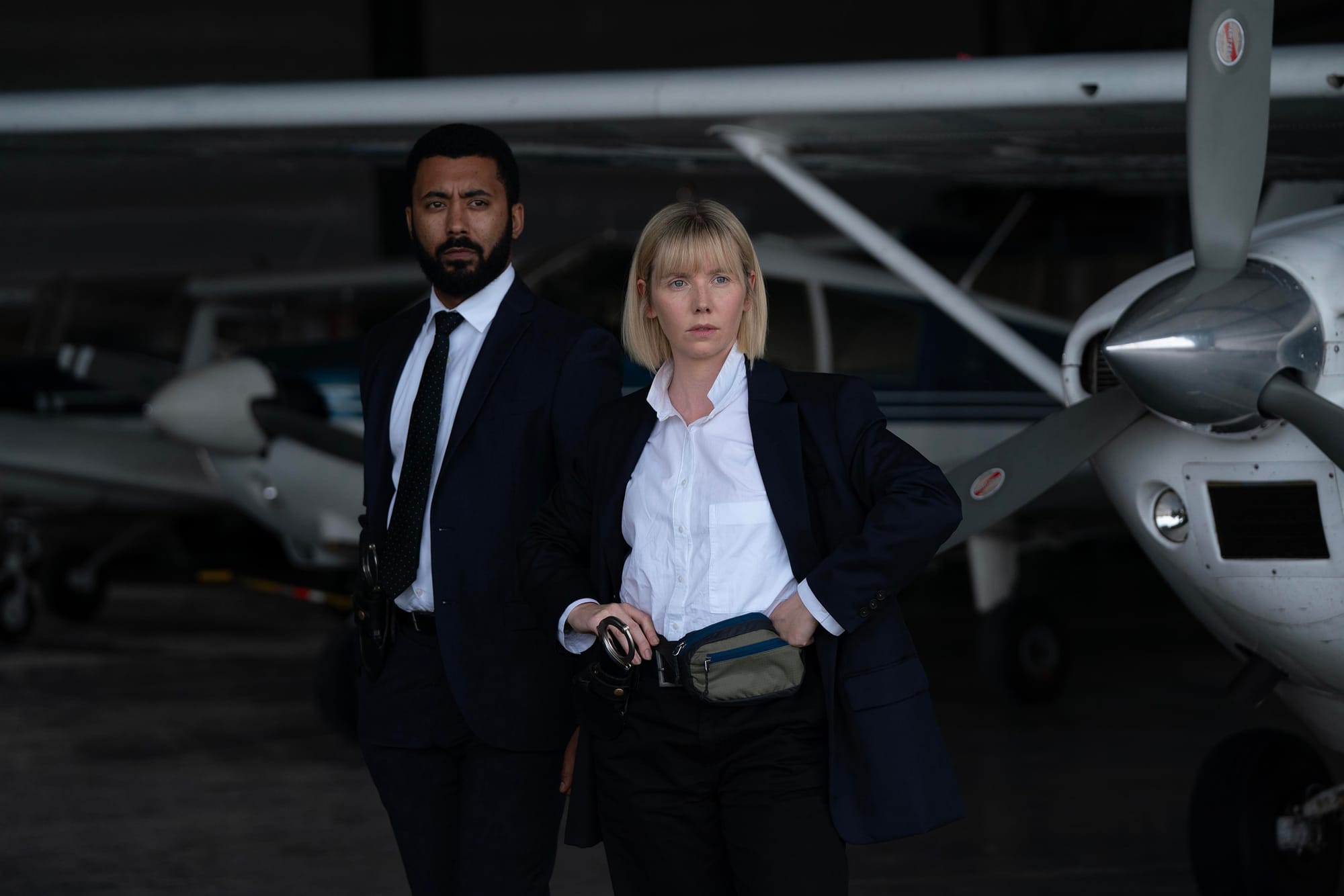 Lauren Lyle and Zach Wyatt in 'Karen Pirie' Season 2