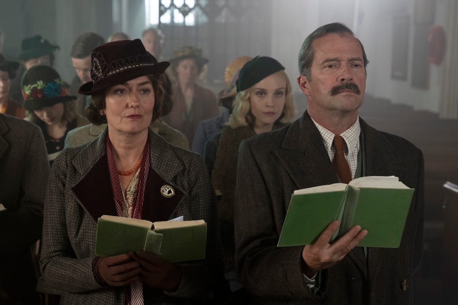 Anna Chancellor and James Purefoy in "Outrageous"