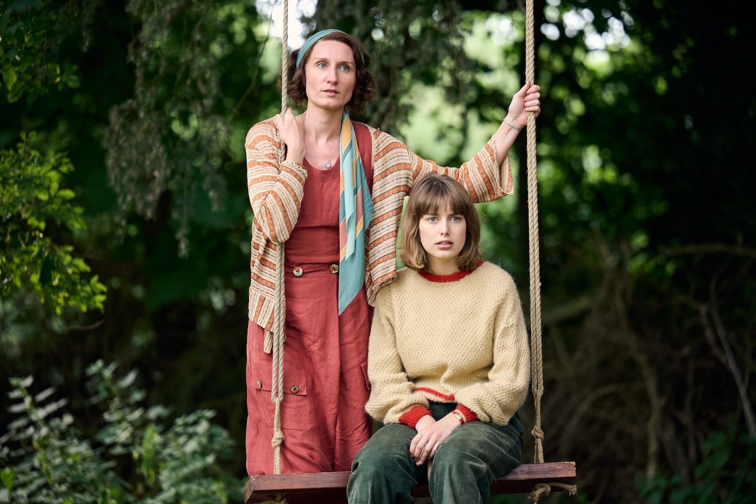 Bessie Carter and Zoe Brough in "Outrageous"