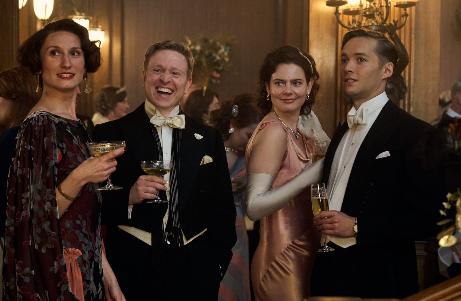 Bessie Carter, Will Attenborough, Isobel Jesper Jones and Toby Regbo in "Outrageous"