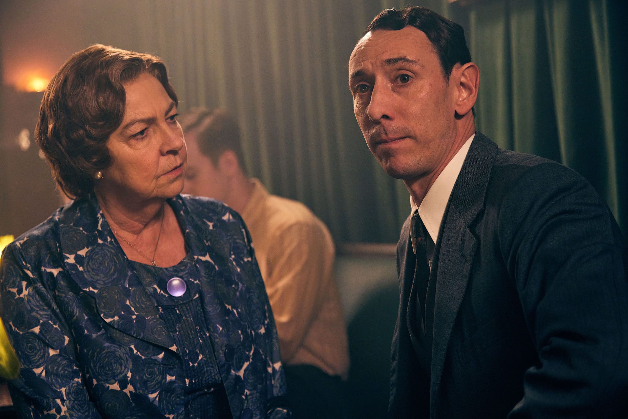 Tessa Peake-Jones and Al Weaver in 'Grantchester' Season 10