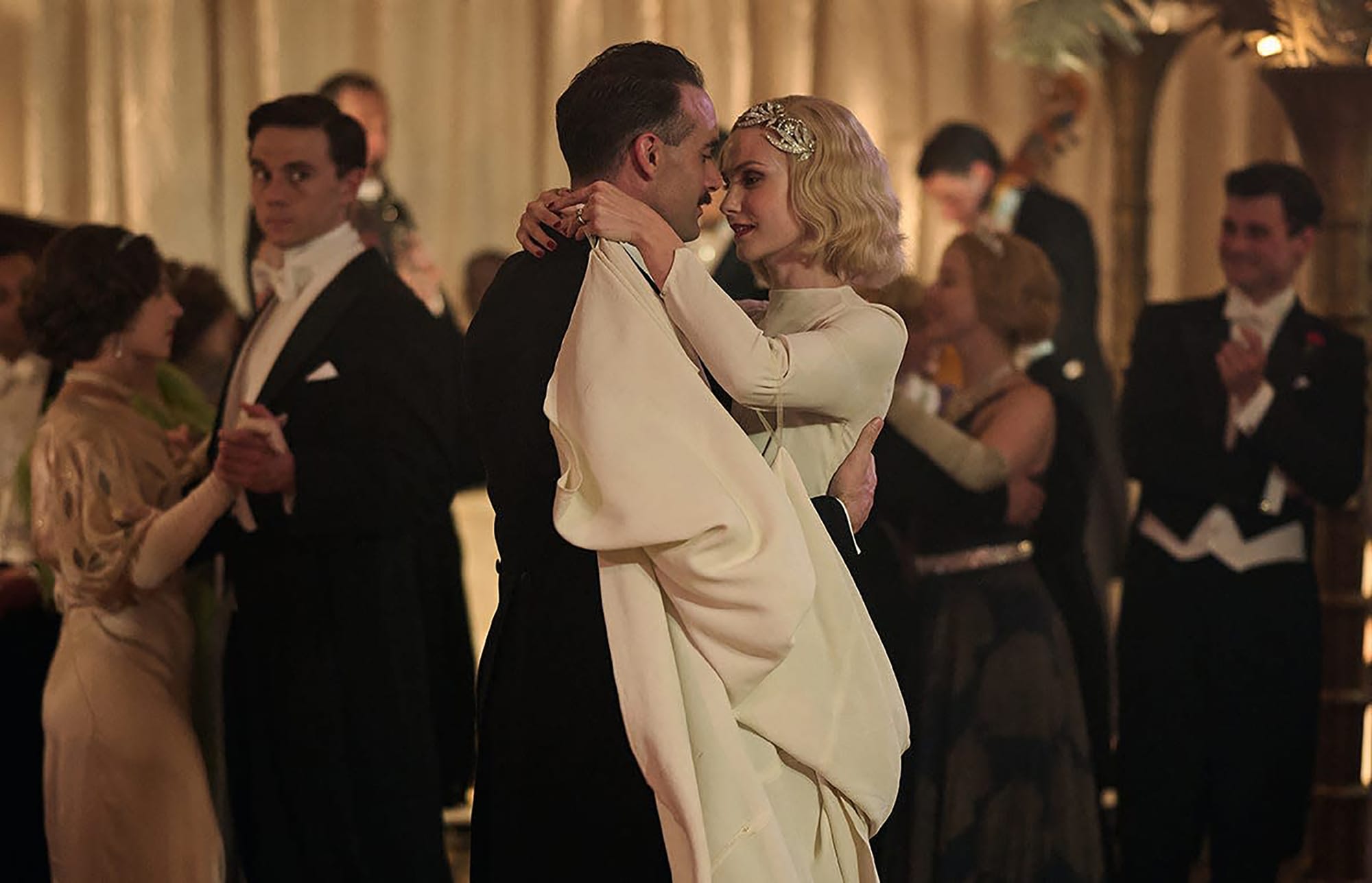 Joshua Sasse as Oswald Mosley and Joanna Vanderham as Diana Mitford in 'Outrageous' Season 1
