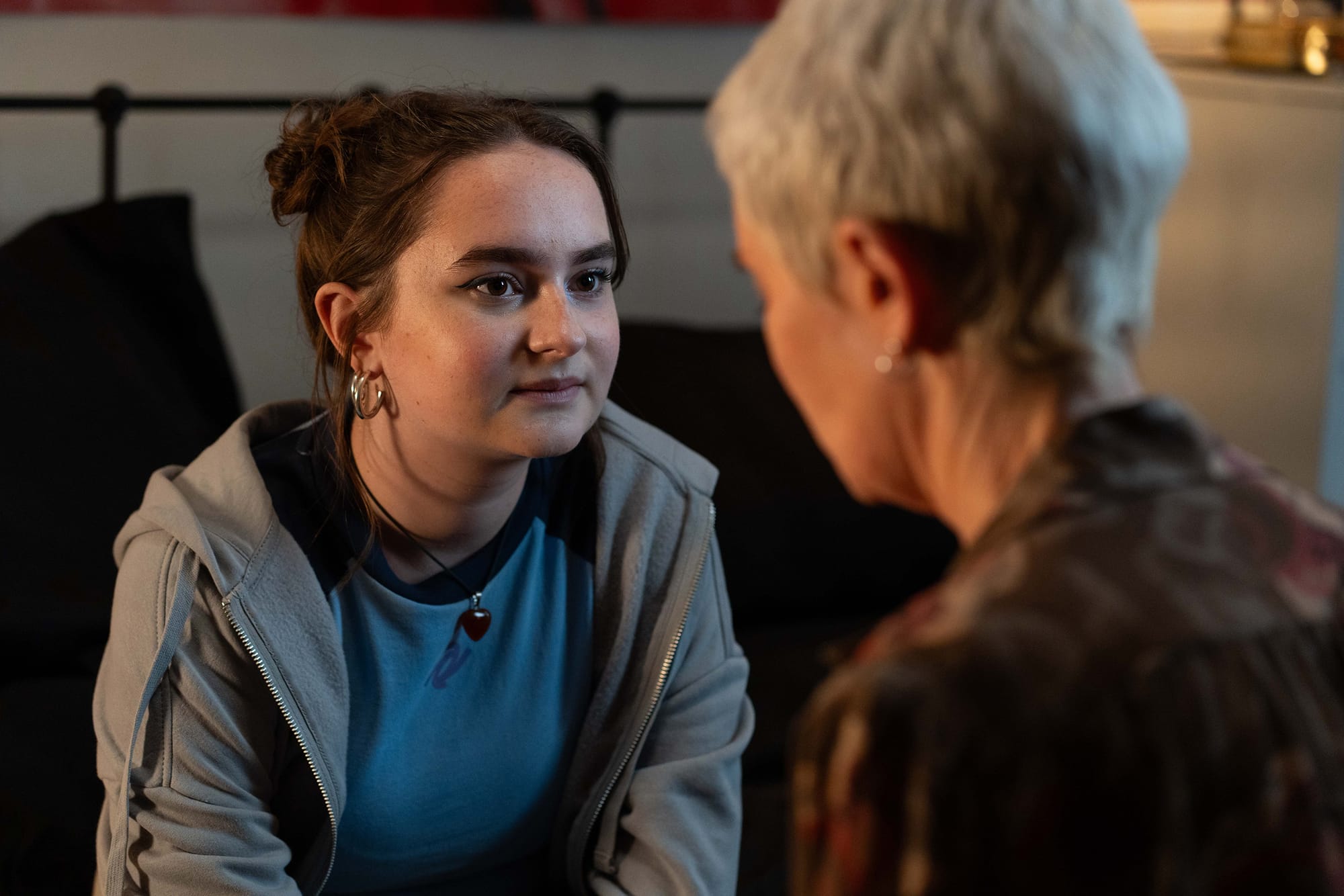 Pixie Davies as Taylor Cooper and Victoria Hamilton as Juliet Cooper in 'Unforgotten' Season 6