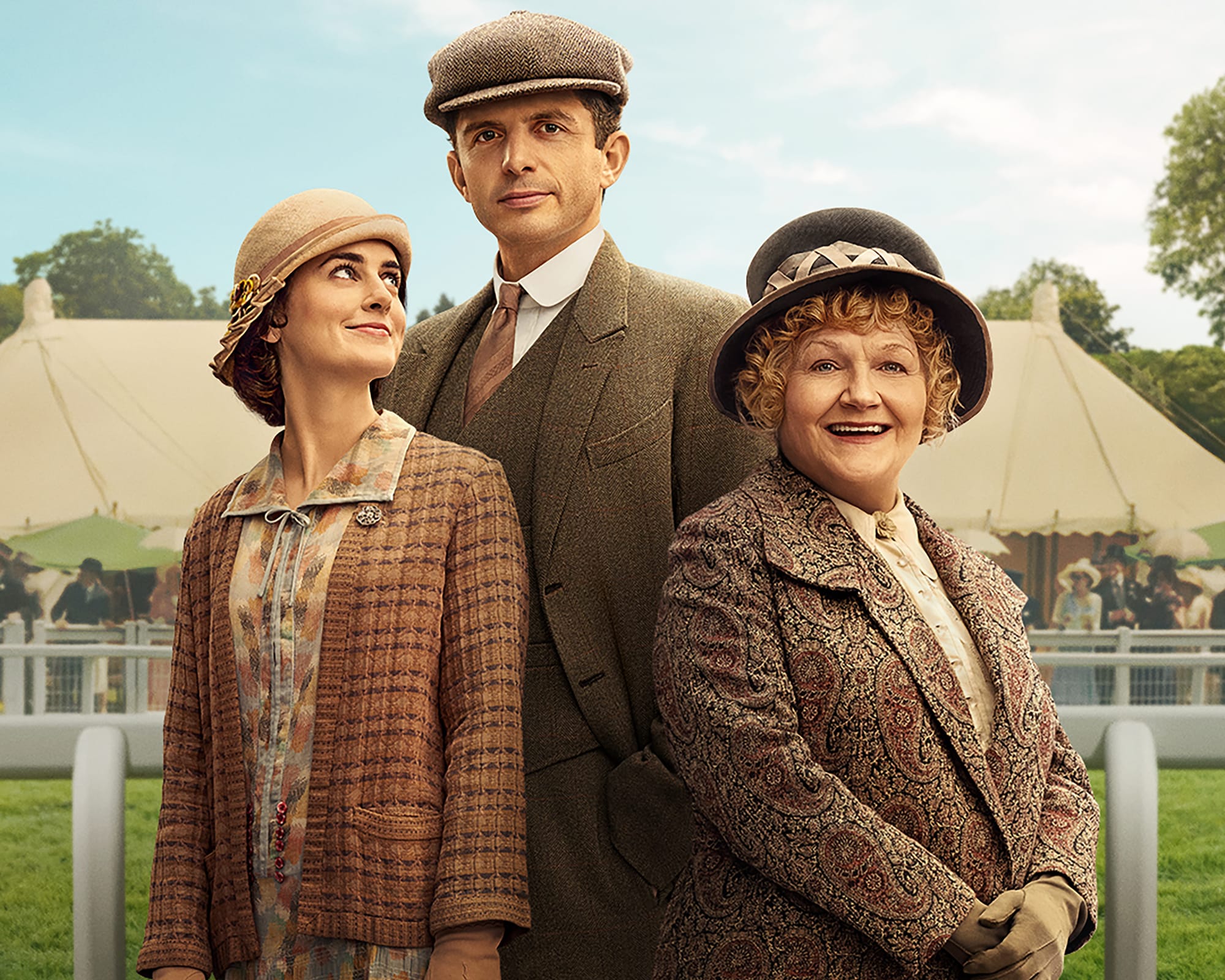 Sophie McShera as Daisy, Michael Fox as Andy, and Lesley Nicol as Mrs. Patmore in 'Downton Abbey: The Grand Finale'