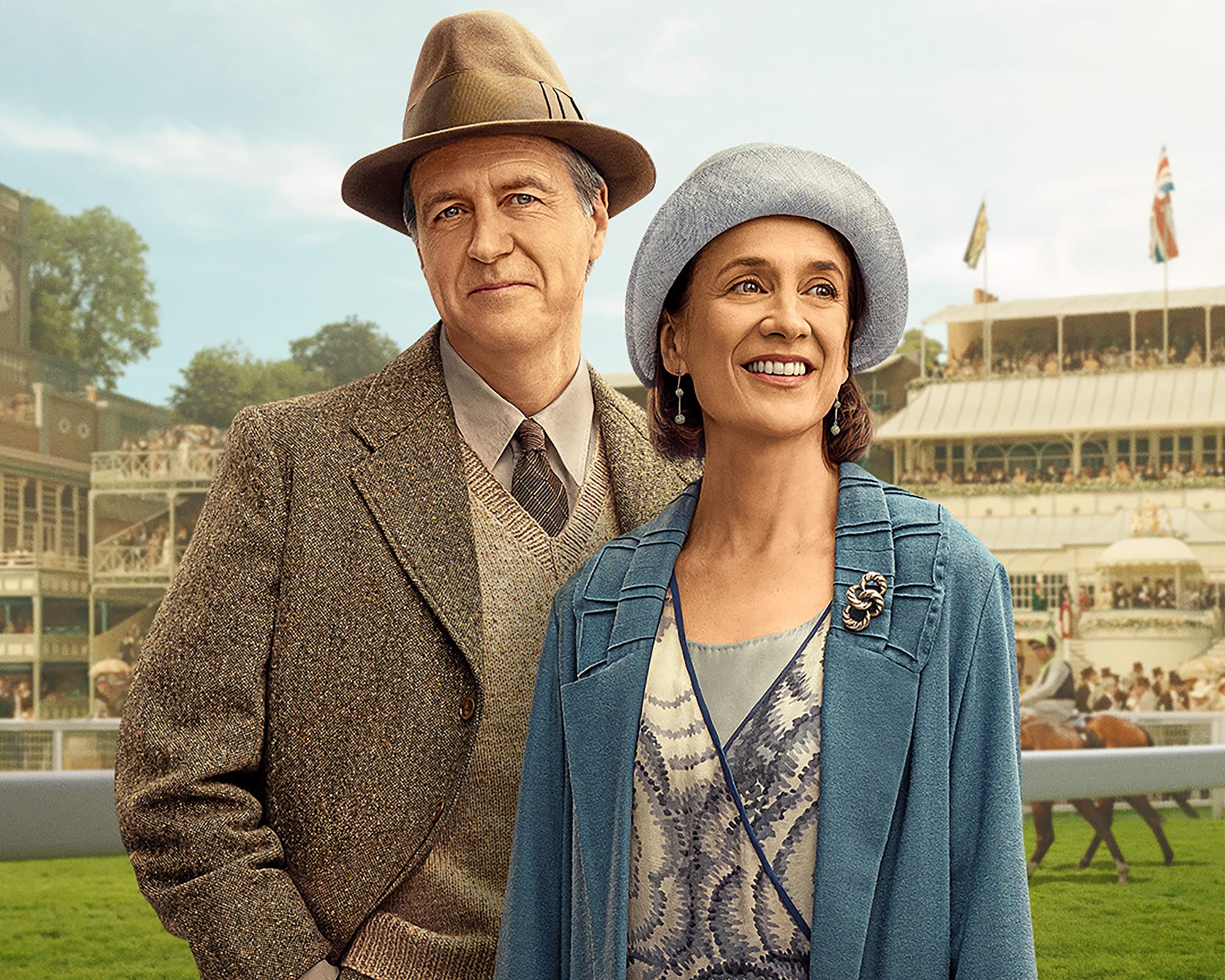 Raquel Cassidy as Miss Baxter and Kevin Doyle as Mr. Moseley in 'Downton Abbey: The Grand Finale'