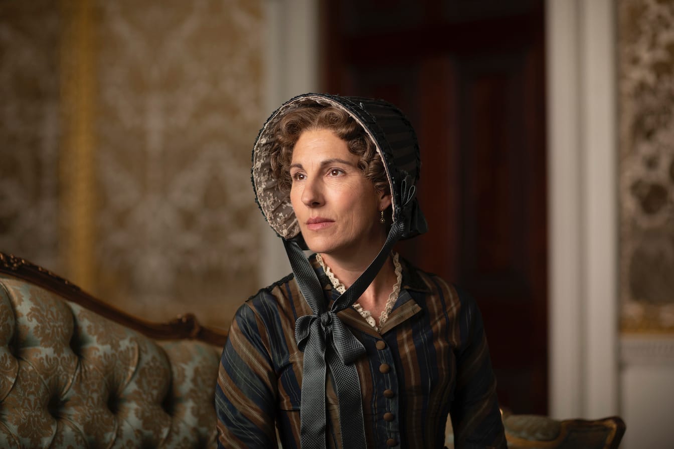 Tamsin Greig as Anne Trenchard in 'Belgravia' Season 1