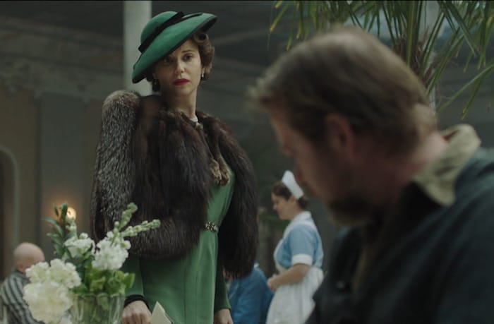 Sofia Helin as Crown Princess Martha and Fridtjov Såheim as Alfred in 'Atlantic Crossing'&nbsp;