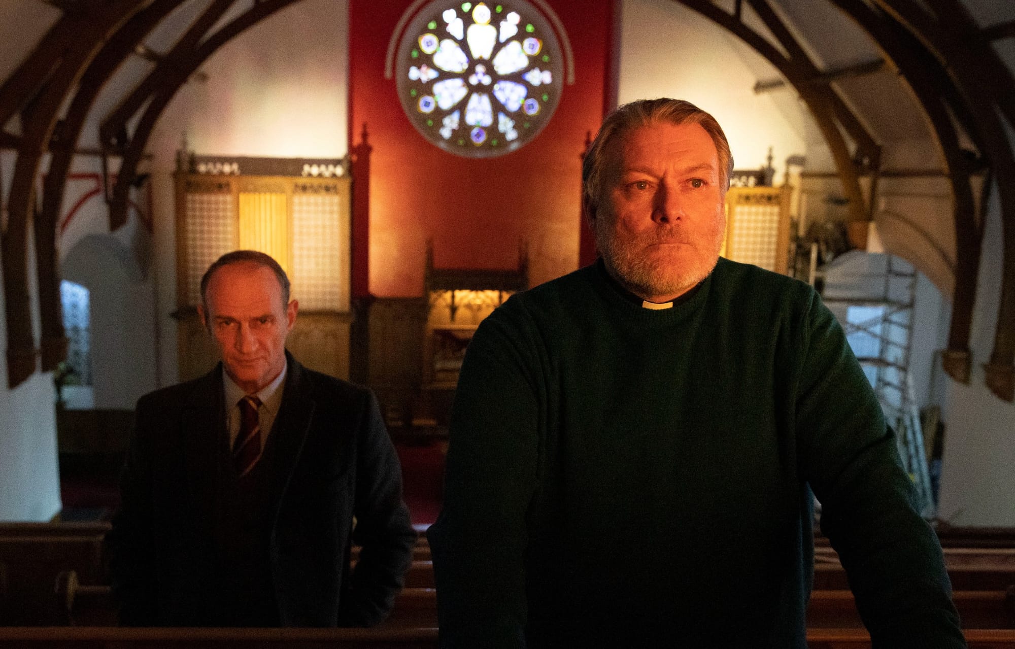 Stuart Bowman as Roy and Ian Pirie as Sandy in 'Guilt' Season 2