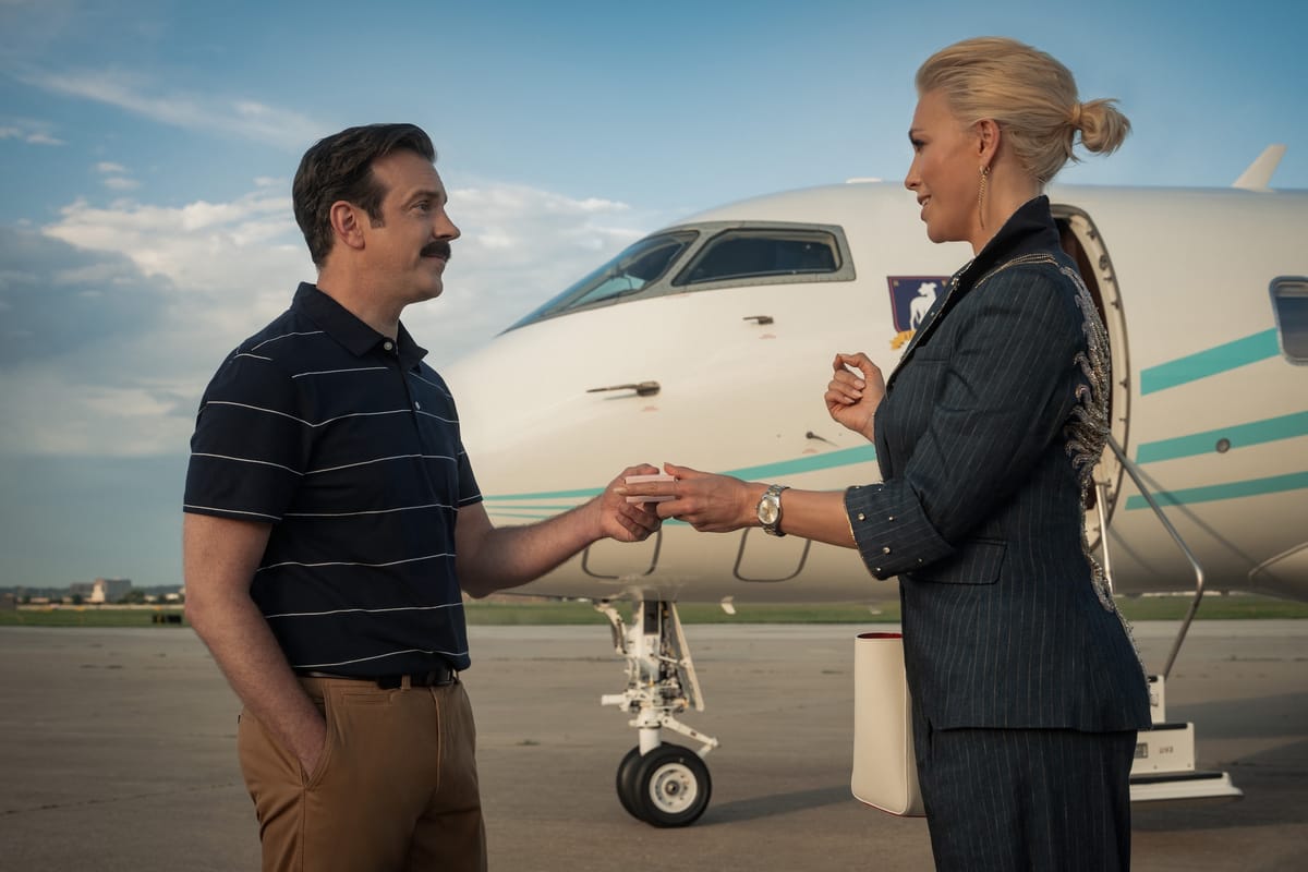 Jason Sudeikis and Hannah Waddingham in "Ted Lasso: Season 4