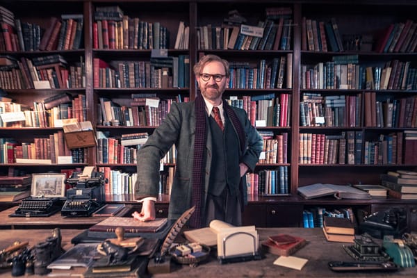 Mark Gatiss as Gabriel Book in 'Bookish' Season 1 