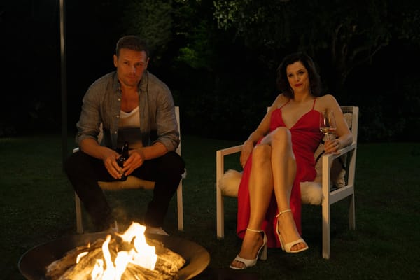 Sam Heughan & Jessica De Gouw Gossip About ‘The Couple Next Door’
